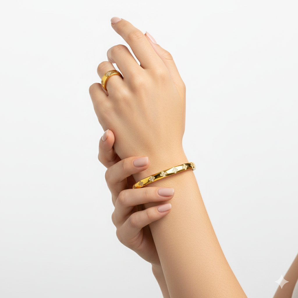Zayrah Pro "Luxury Gold-Plated Bracelet & Matching Ring"