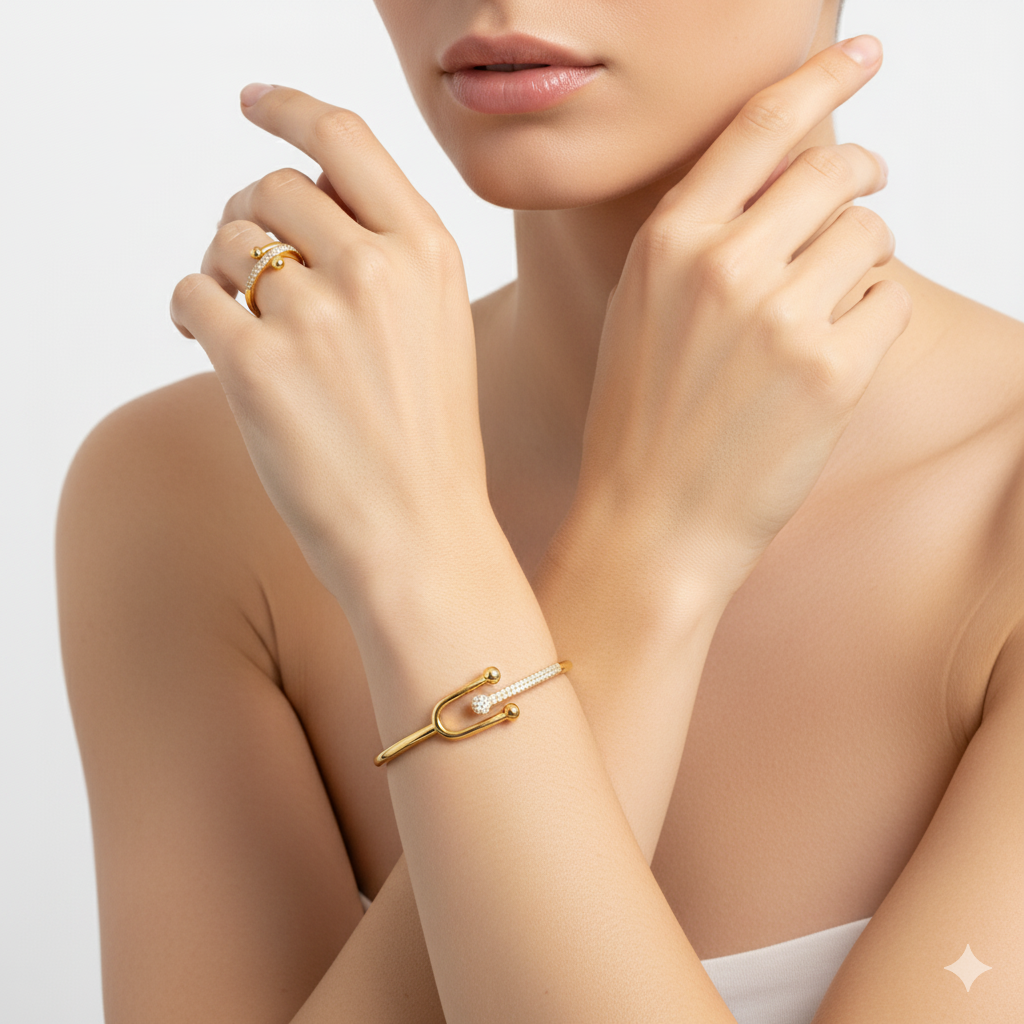 Zayrah Pro "Luxury Gold-Plated Bracelet & Matching Ring"